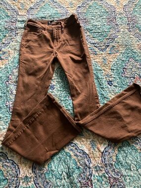 Brown High-Rise Straight Jeans